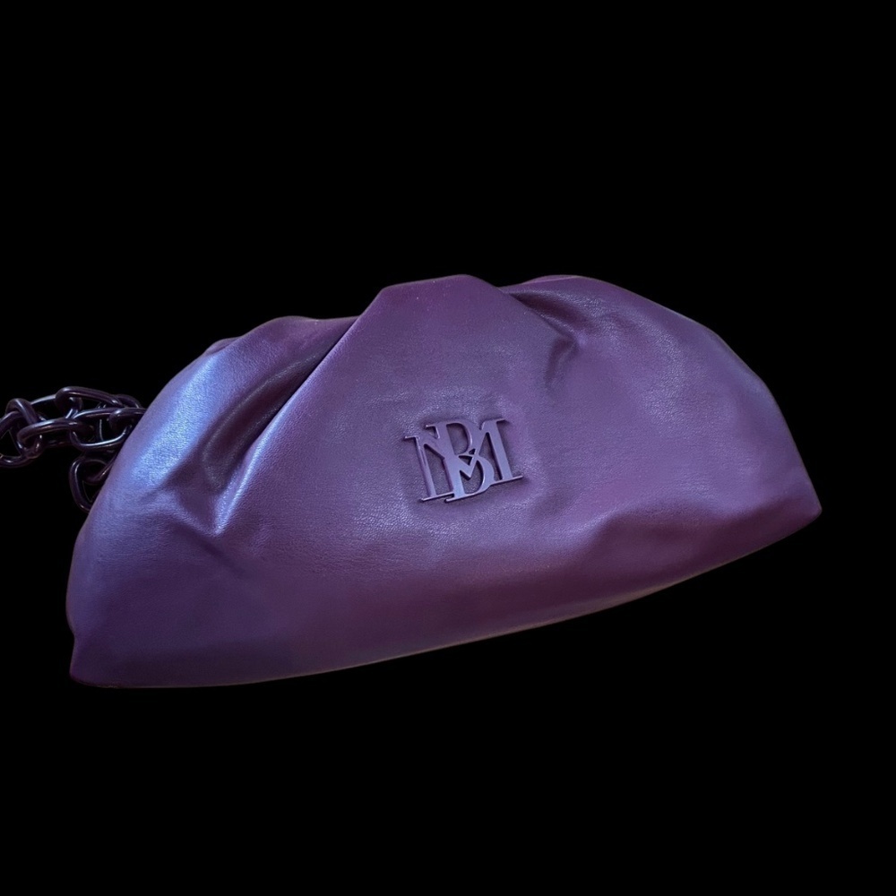 New Badgley Mischka Wrapped Frame Bag Plum - Picture 3 of 11